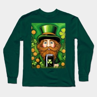 Folk Art Leprechaun Long Sleeve T-Shirt